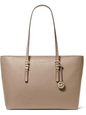 Women’s Gold-tone Hardware/Birch  Imported Large Quinn Top-Zip Tote Handbag